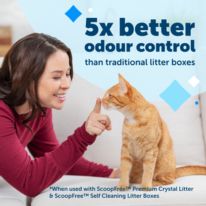 Scoopfree disposable litter has 5x tray odour control