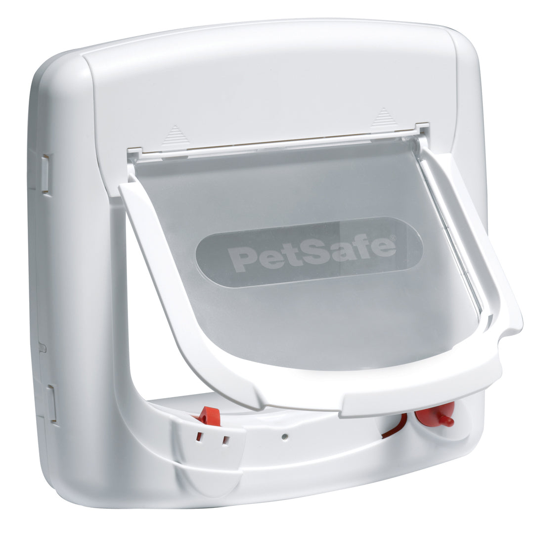Staywell® Magnetic 4-Way Locking Deluxe Cat Flap (White)